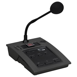 Console microfonica emergenza BM 3804 per sistema allarme vocale DXT 3000, autodiagnostica EN 54-16, collegamento cascata fino a 4 basi, alimentazione master e adattatori 24V