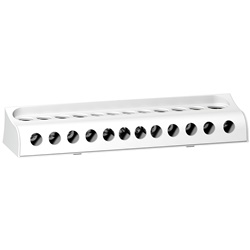 Barretta neutro aggiuntiva 125A 12 connessioni per distribuzione elettrica armadi