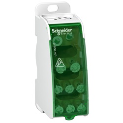 Morsettiera unipolare 125A 10 fori per installazioni elettriche su guida DIN standard