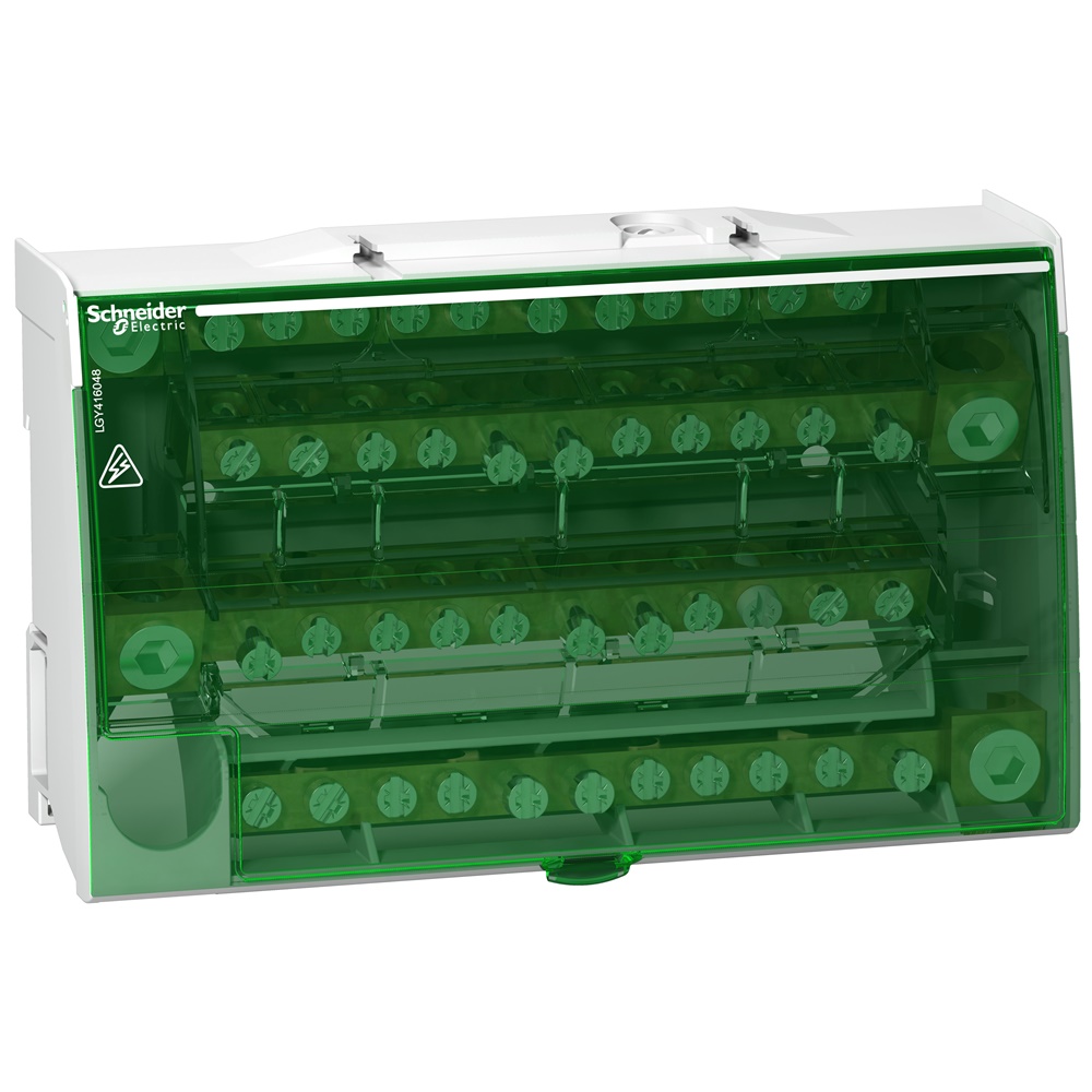 Morsettiera tetrapolare 160A 4 poli 48 fori distribuzione elettrica industriale