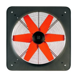Aspiratore elicoidale 350 mm portata 1850 m3/h motore monofase AC isolamento F uso industriale