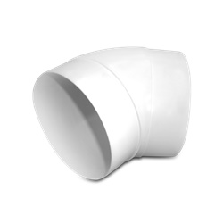 Curva gomito 45° rotonda 100 mm polistirene ventilazione civile