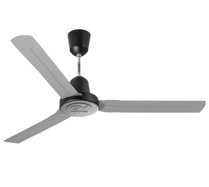 Ventilatore soffitto industriale reversibile 1600 mm Nero
