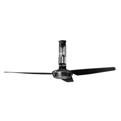 Ventilatore soffitto reversibile 140cm fibra carbonio LED casa ufficio