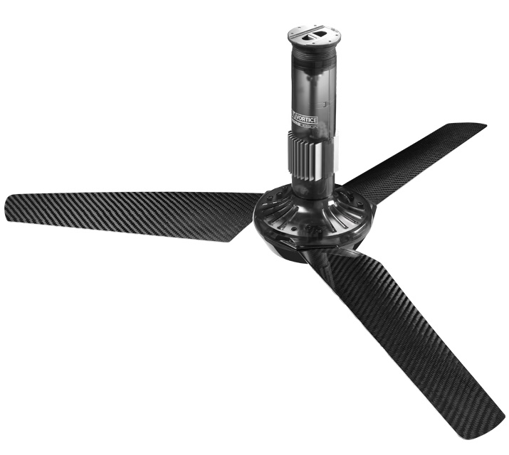 Ventilatore soffitto reversibile 160 cm pale fibra carbonio LED ambienti interni