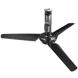Ventilatore soffitto reversibile 160 cm pale fibra carbonio LED ambienti interni