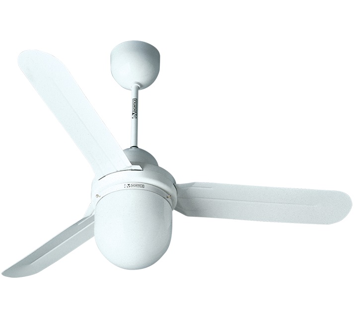 Ventilatore da soffitto 1400 mm 3 pale acciaio bianco