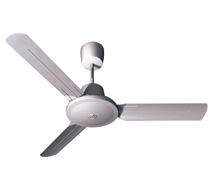 Ventilatore soffitto reversibile 140 cm argento industriale