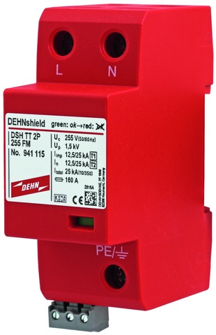 SPD T1+2 1P+N MONOBLOCCO CON CONTAT