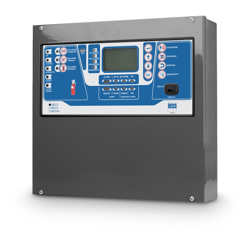 Centrale antincendio convenzionale 2 zone display grafico RS-485 certificata EN54-2/4/21 EN12094-1