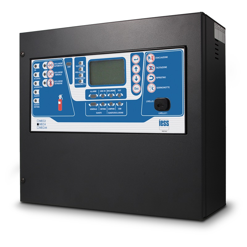 Centrale antincendio convenzionale 4 zone display grafico RS-485 certificata EN54