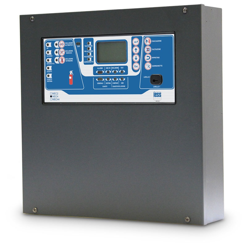 Centrale antincendio ibrida 4 zone convenzionali 2 loop analogici espandibile EN54