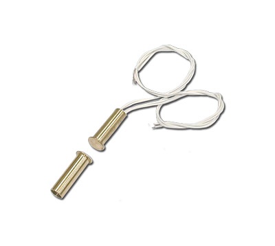 Contatto magnetico da incasso ottone, chiusura 12 mm alluminio, 10 mm legno, sicurezza porte e finestre