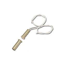 Contatto magnetico da incasso ottone, chiusura 12 mm alluminio, 10 mm legno, sicurezza porte e finestre