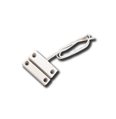 Contatto magnetico rettangolare plastica 15 mm chiusura porte-finestre marrone sicurezza allarme
