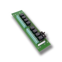 Scheda comando 8 uscite relè 3A 24V compatibile centrali sicurezza automazione