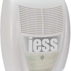 Sirena autoalimentata 115 dB 2 trombe bitonali lampeggiante LED blu esterno antimanomissione EN50131-4