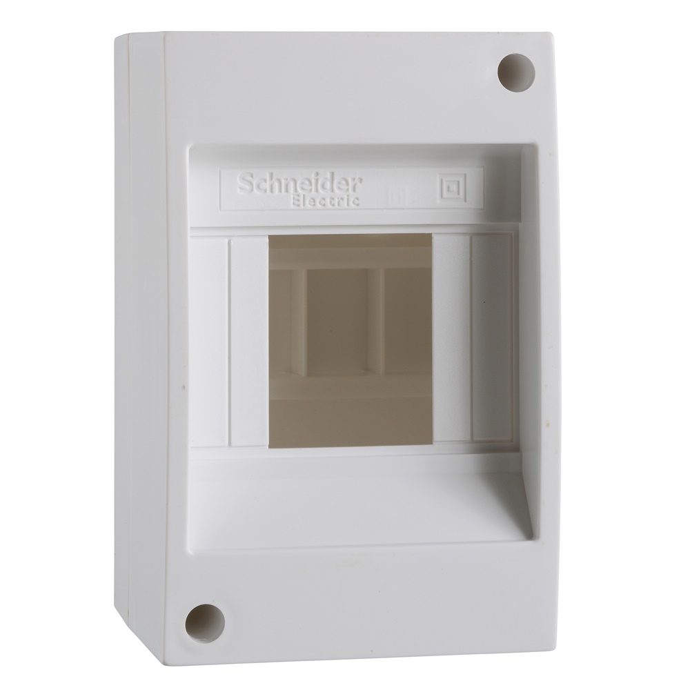 Centralino parete bianco IP40 1 fila 4 moduli plastica autoestinguente Mini Coreos Light