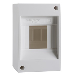 Centralino parete bianco IP40 1 fila 4 moduli plastica autoestinguente Mini Coreos Light