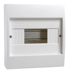 Centralino parete bianco Mini Coreos Light IP40 1 fila 8 moduli senza porta