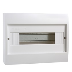 Centralino parete bianco IP40 1 fila 12 moduli Mini Coreos Light senza porta