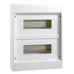 Centralino parete bianco Mini Coreos Light IP40 2 file 24 moduli senza porta