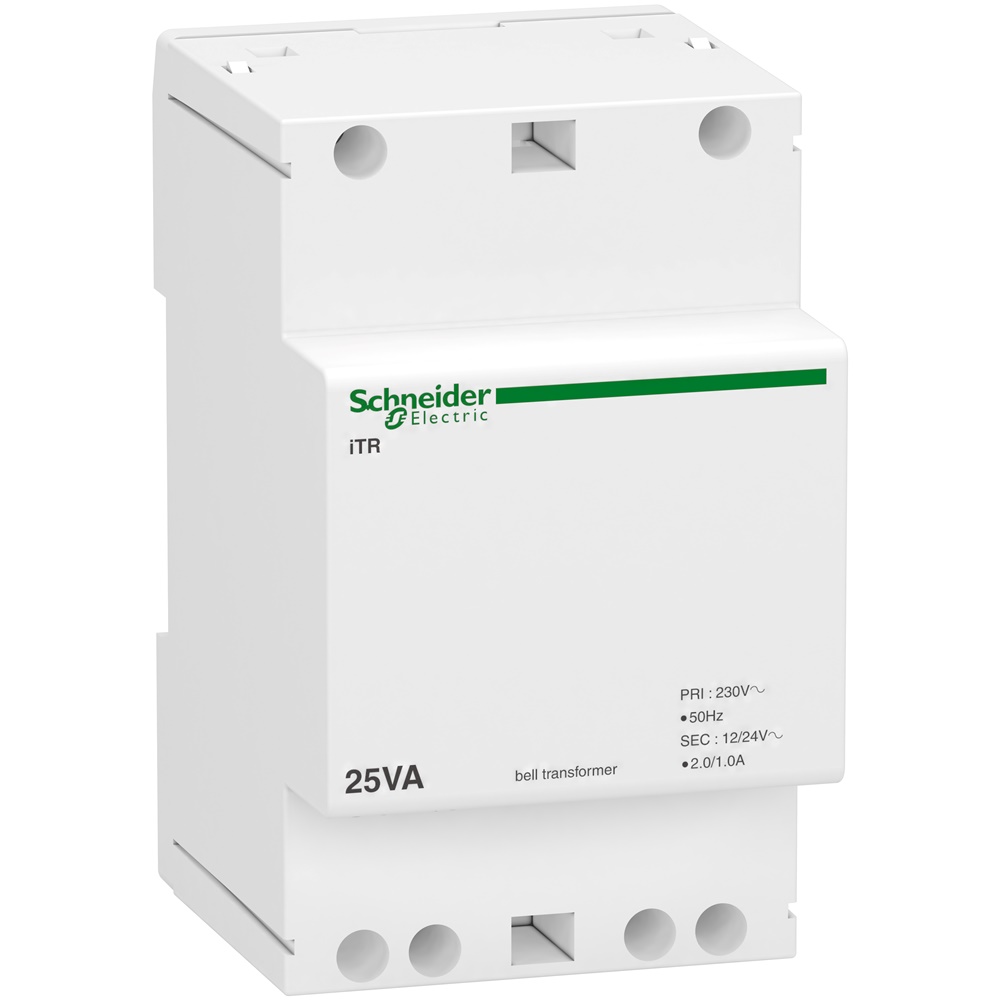Trasformatore suoneria Acti9 ITR 25VA 12/24Vca montaggio guida DIN IP20