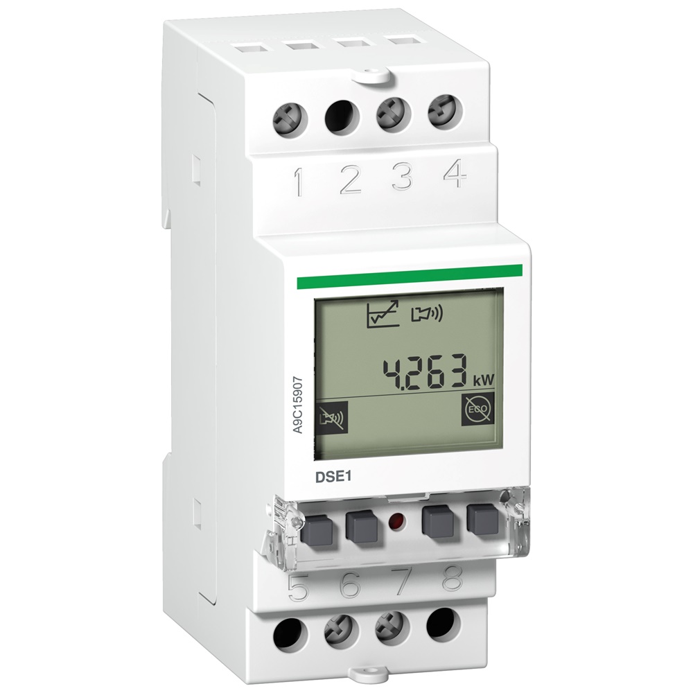 Controllo carichi monofase Acti9 DSE1 3,5-32A 230V CA per gestione carichi non prioritari