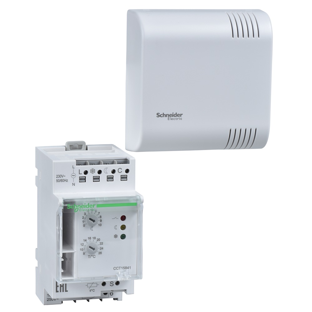 Termostato regolazione TH4 1 zona sonda integrata controllo temperatura ambiente +8°C +26°C per edifici residenziali e terziario