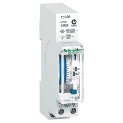 Interruttore orario meccanico 24h 1 canale 18mm riserva batteria uso domestico e industriale