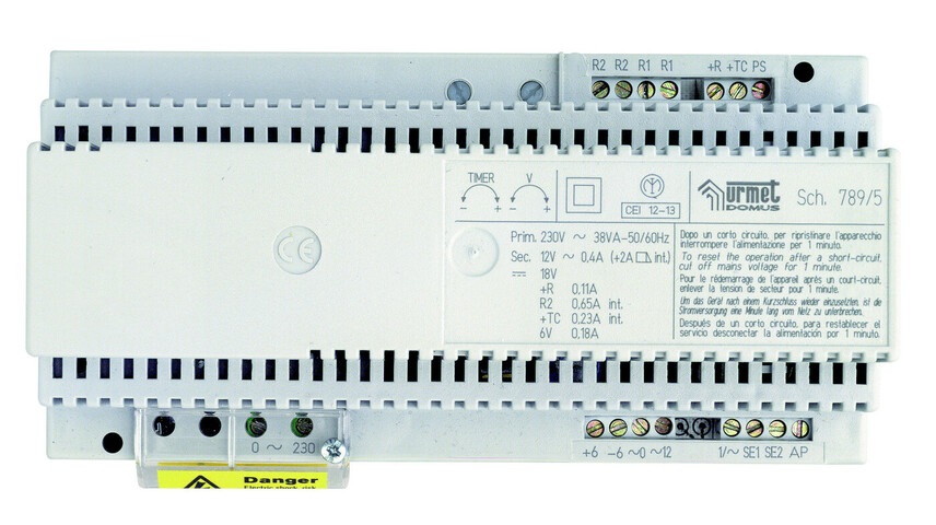Alimentatore videocitofonico base (230V 50Hz)