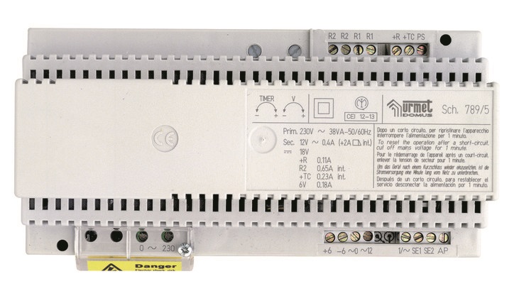 Alimentatore videocitofonico base (230V 50Hz)