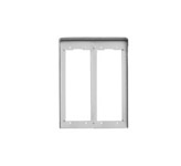 Cornice per 2 placche 2M alluminio