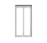 Cornice per 2 placche 3M alluminio