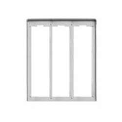 Cornice per 3 placche 3M alluminio