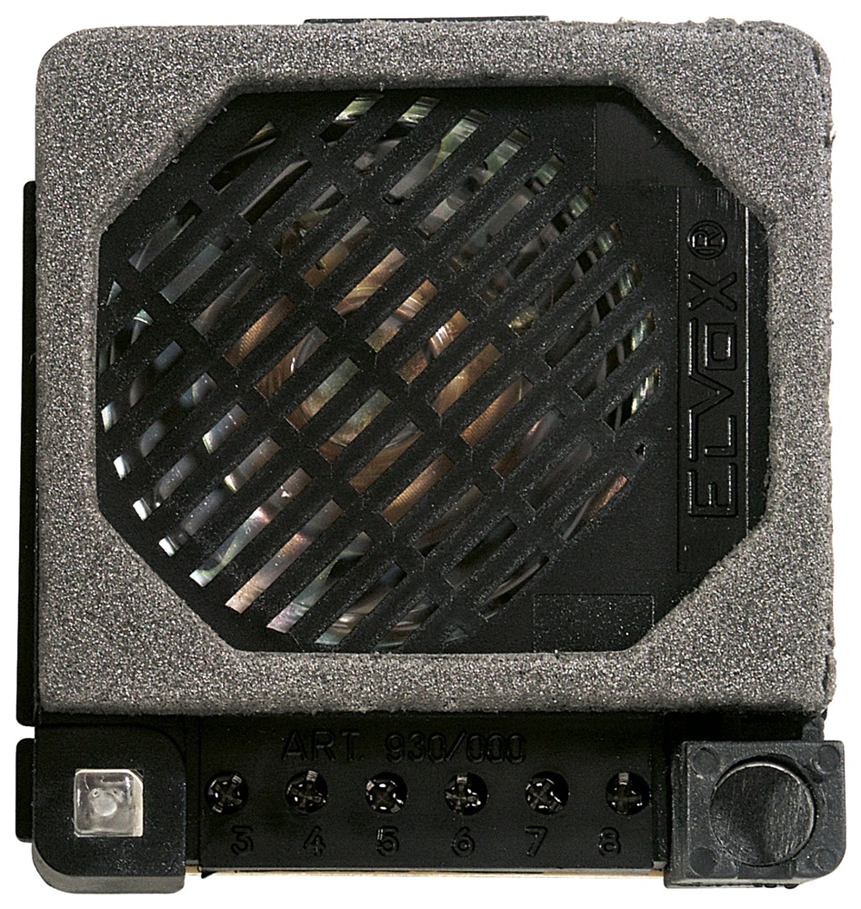 Unità elettronica Sound System audio munita di altoparlante e microfono elettrete amplificato 