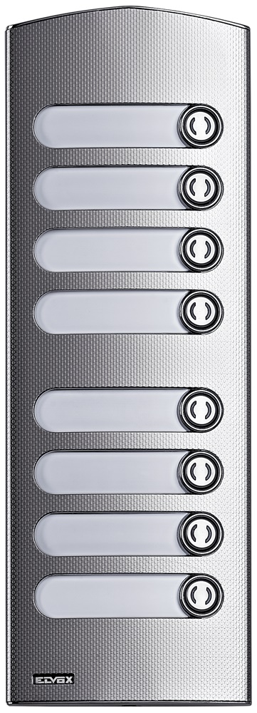 Placca supplementare 2 moduli 8 tasti acciaio inox protezione IK10