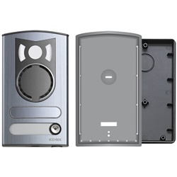 Placca a/v 1 tasto alluminio