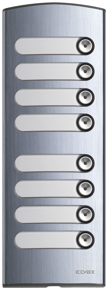 Placca suppl. 2M 8 tasti alluminio