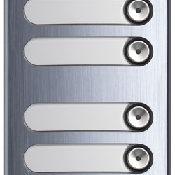 Placca suppl. 2M 8 tasti alluminio