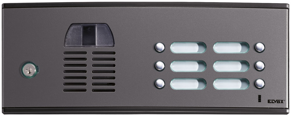 Pannello audio video 6 pulsanti grigio sablé per controllo multimediale