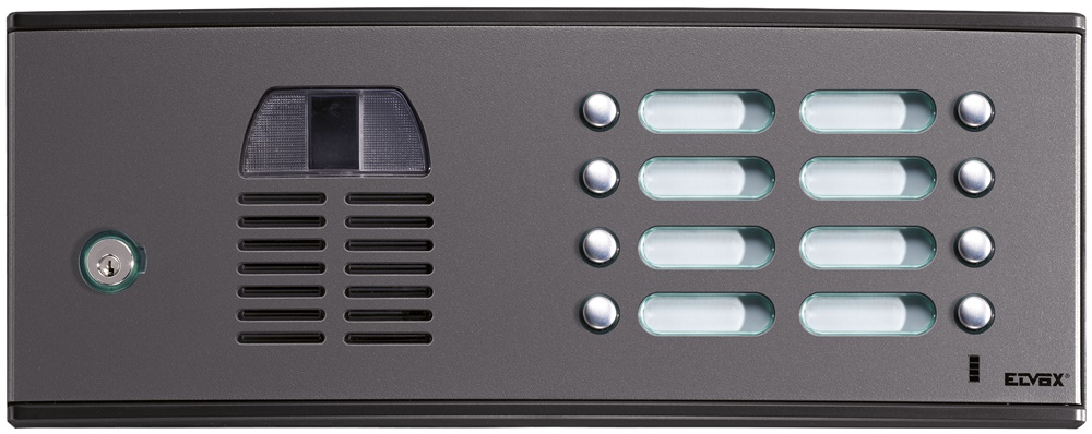 Pannello audio video 8 pulsanti grigio sablé per controllo interfacce multimediali