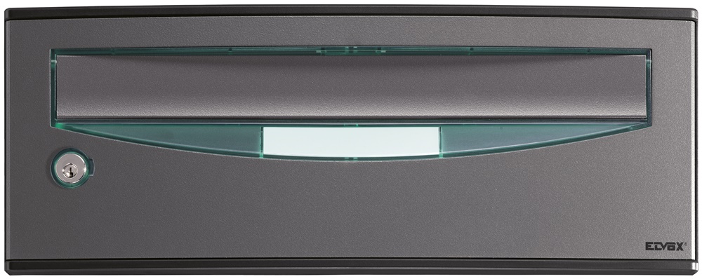 Pannello grigio sablé con foro buca posta per installazioni murali