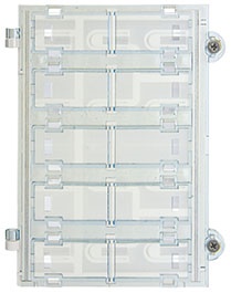 Unità elettronica 10 pulsanti doppia fila retroilluminati LED regolazione luminosità per moduli audio/video