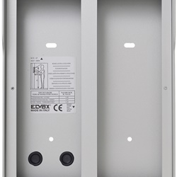 Scatola parete 4 moduli (2x2) grigia con cornice parapioggia per impianti elettrici e videocitofonia