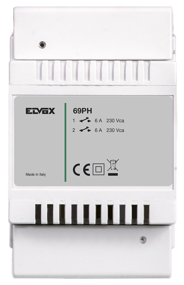 Dispositivo programmabile 2 relè 6A 230V montaggio su guida DIN per automazione
