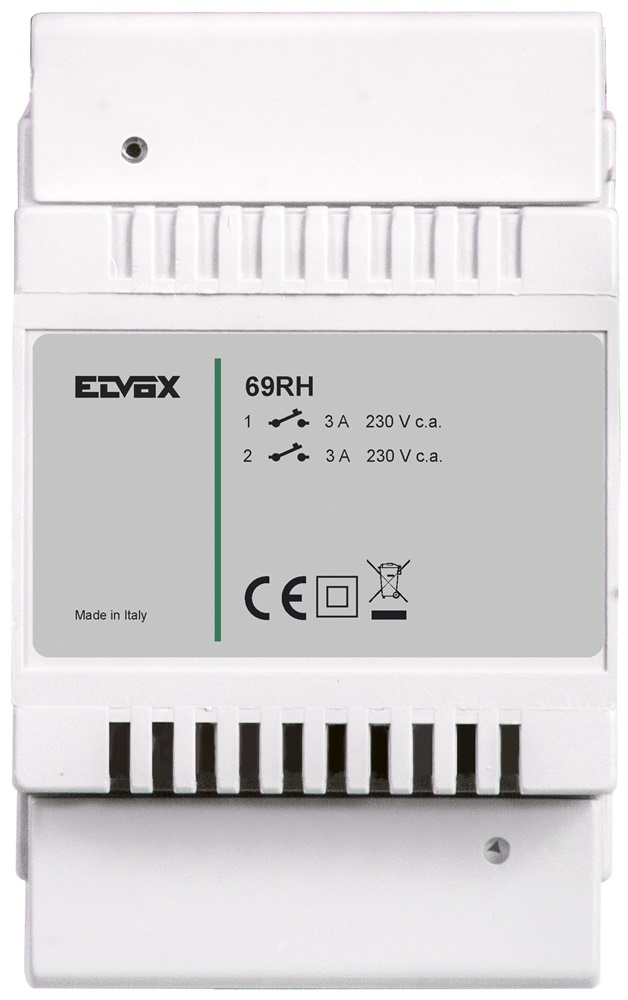 Dispositivo programmabile 2 relè 3A 230V doppio temporizzatore per luce scale guida DIN 4 moduli