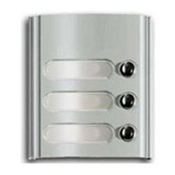 Modulo base videocitofonia con 3 tasti grigio luce  