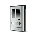 Placca audio parete 1 puls. grigio luce