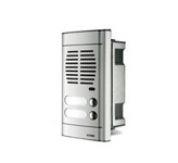 Placca audio incasso 2 puls. grigio luce